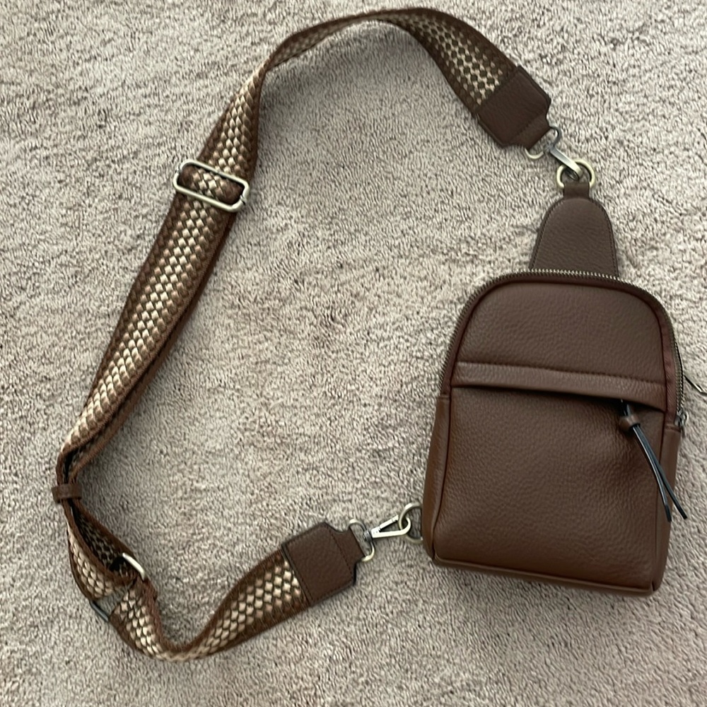 Shoulder bag purse chocolate brown like new  9” tall 7” wide 2” deep